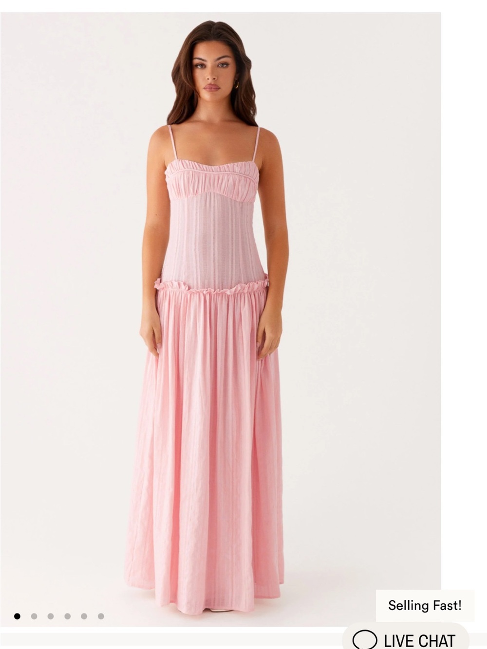 PEPPERMAYO Jacinda Drop Waist Maxi Dress - Pink